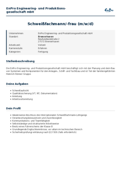 Pdf für Schweißfachmann/-frau (m/w/d)