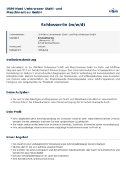 Pdf für Schlosser/in (m/w/d)