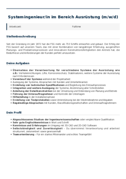 Pdf für Systemingenieur/in im Bereich Ausrüstung (m/w/d)