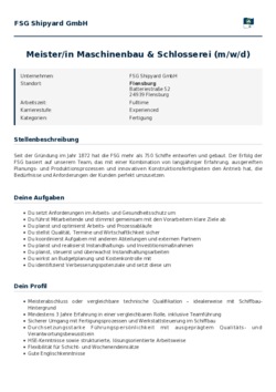 Pdf für Meister/in Maschinenbau & Schlosserei (m/w/d)