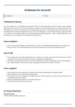 Pdf für Schlosser/in (m/w/d)