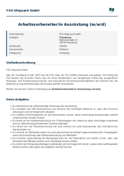 Pdf für Arbeitsvorbereiter/in Ausrüstung (m/w/d)