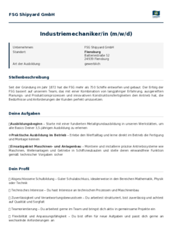 Pdf für Industriemechaniker/in (m/w/d)