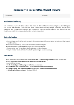 Pdf für Ingenieur/in im Schiffsentwurf (m/w/d)