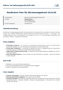 Pdf für Kaufmann/-frau für Büromanagement (m/w/d)