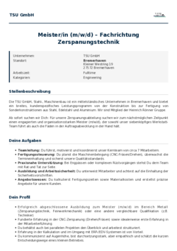 Pdf für Meister/in (m/w/d) – Fachrichtung Zerspanungstechnik