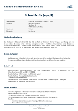 Pdf für Schweißer/in (m/w/d)