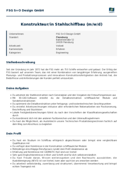 Pdf für Konstrukteur/in Stahlschiffbau (m/w/d)
