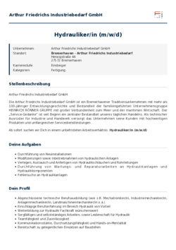 Pdf für Hydrauliker/in (m/w/d)